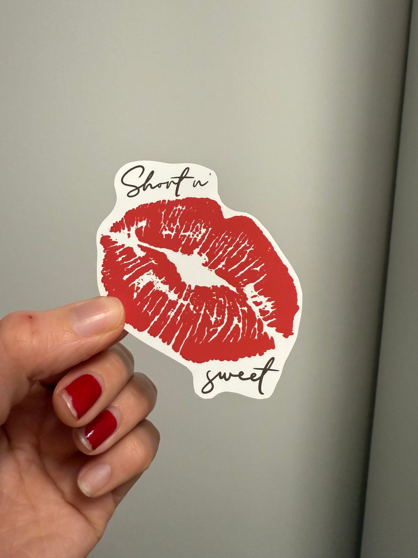 Short n’ Sweet 2025 Matte sticker. Short n’ Sweet. Block colours.