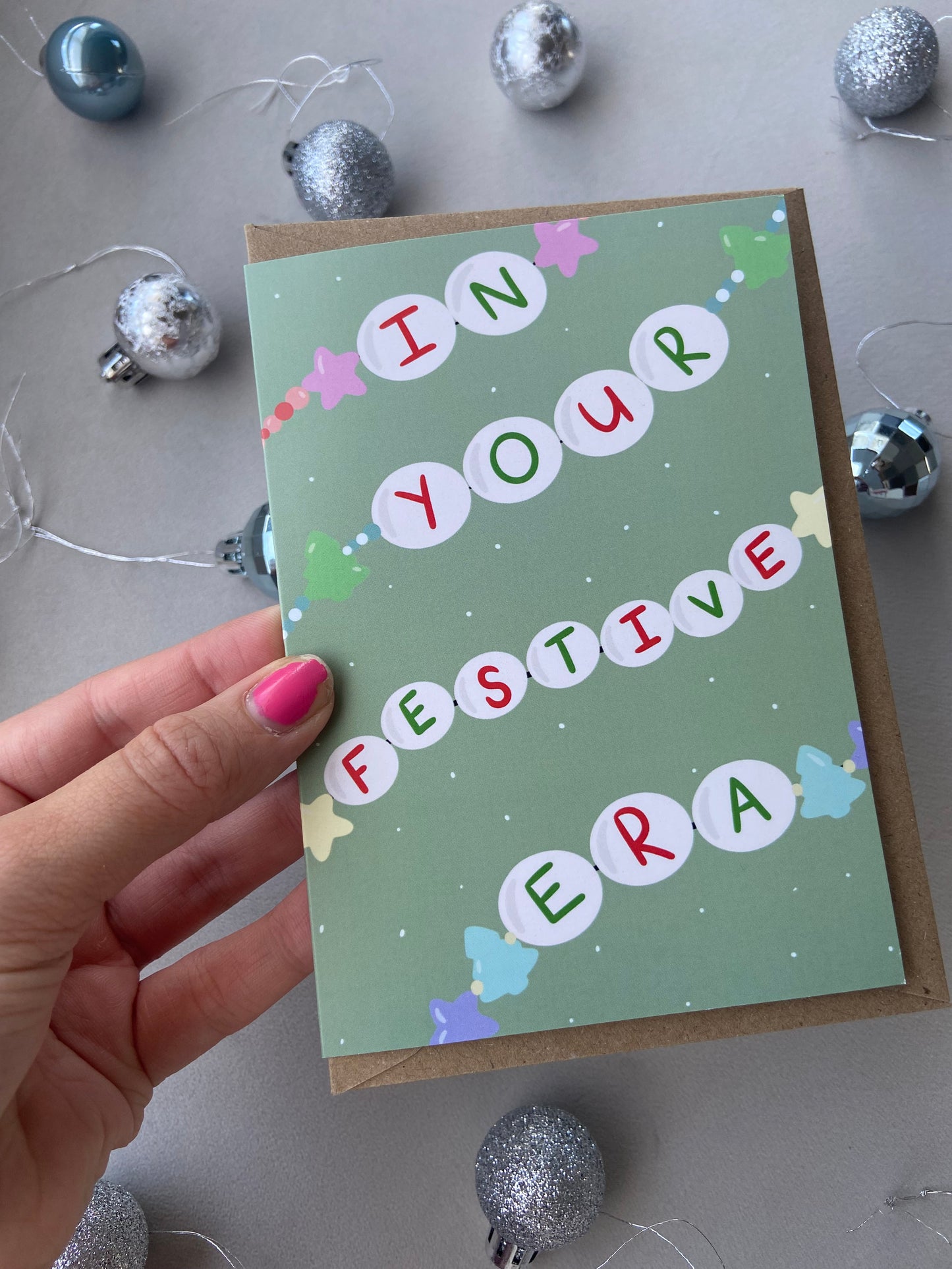 “In your festive era” Christmas card. A6. Taylor Swift