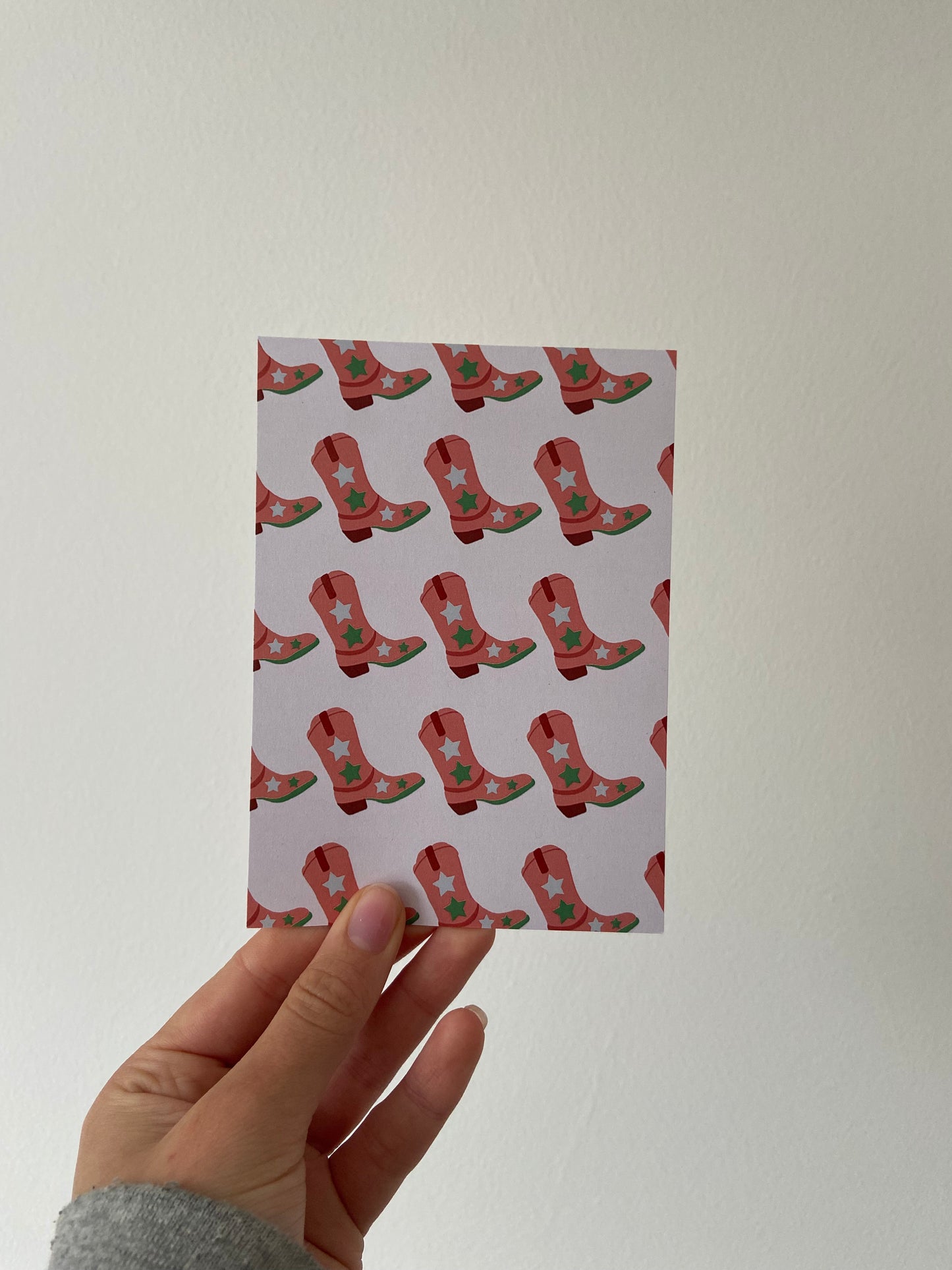 Cowboy boot postcard