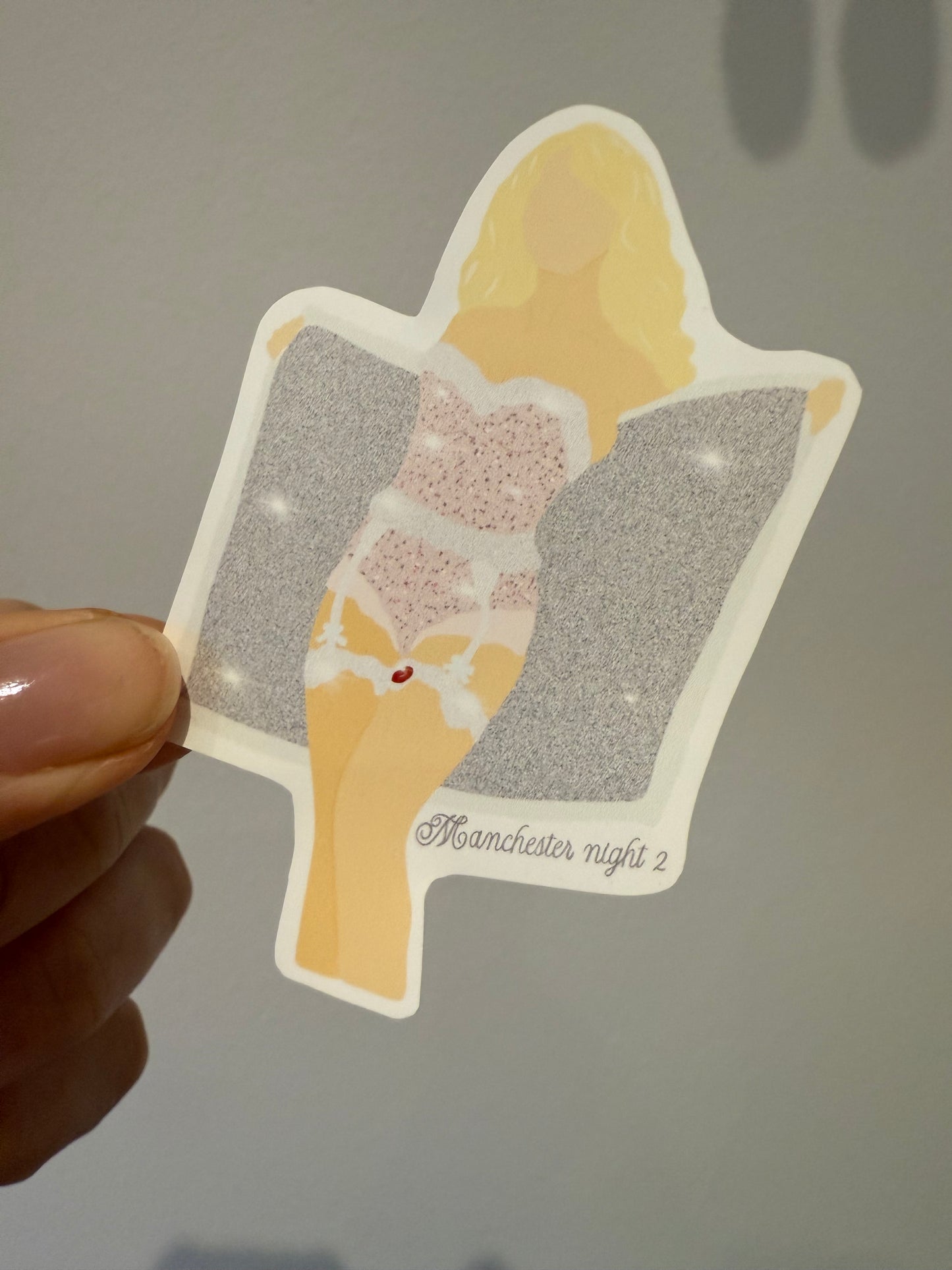 Manchester 2025 Matte sticker. Short n’ Sweet. Block colours. Nights 1 and 2