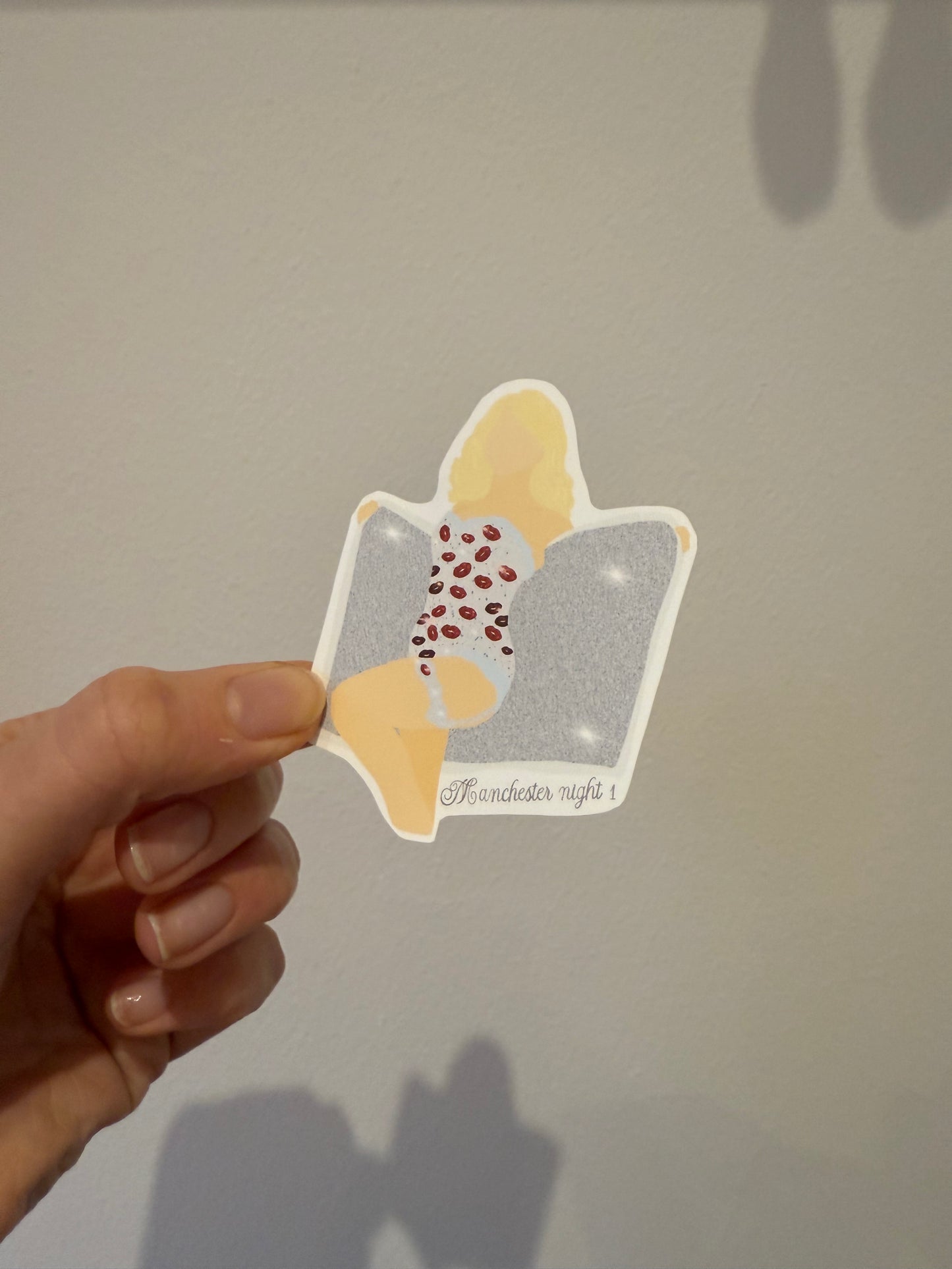 Manchester 2025 Matte sticker. Short n’ Sweet. Block colours. Nights 1 and 2