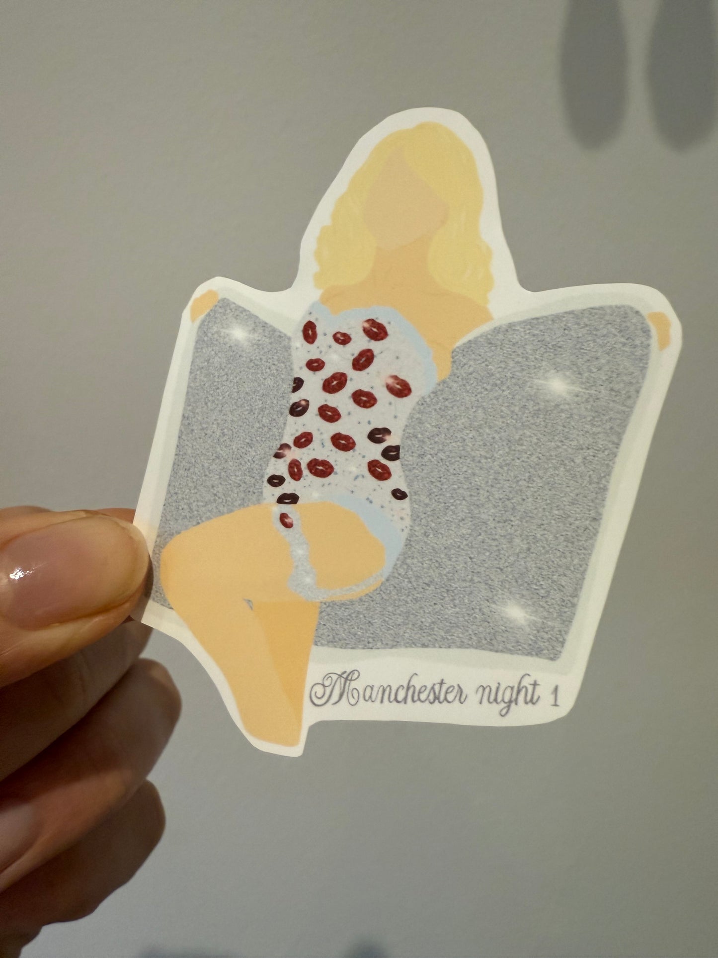 Manchester 2025 Matte sticker. Short n’ Sweet. Block colours. Nights 1 and 2