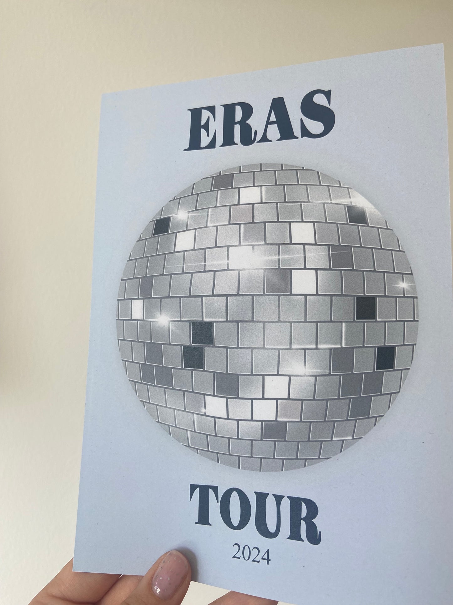Eras tour print. Disco ball. A5