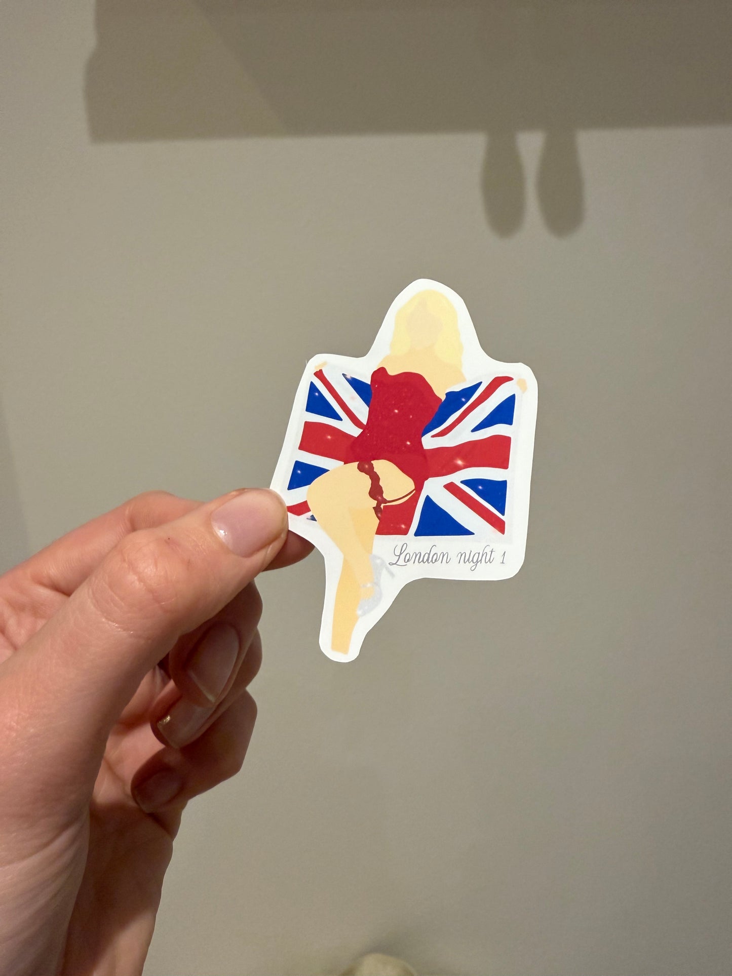 London 2025 Matte sticker. Short n’ Sweet. Block colours. Nights 1 and 2