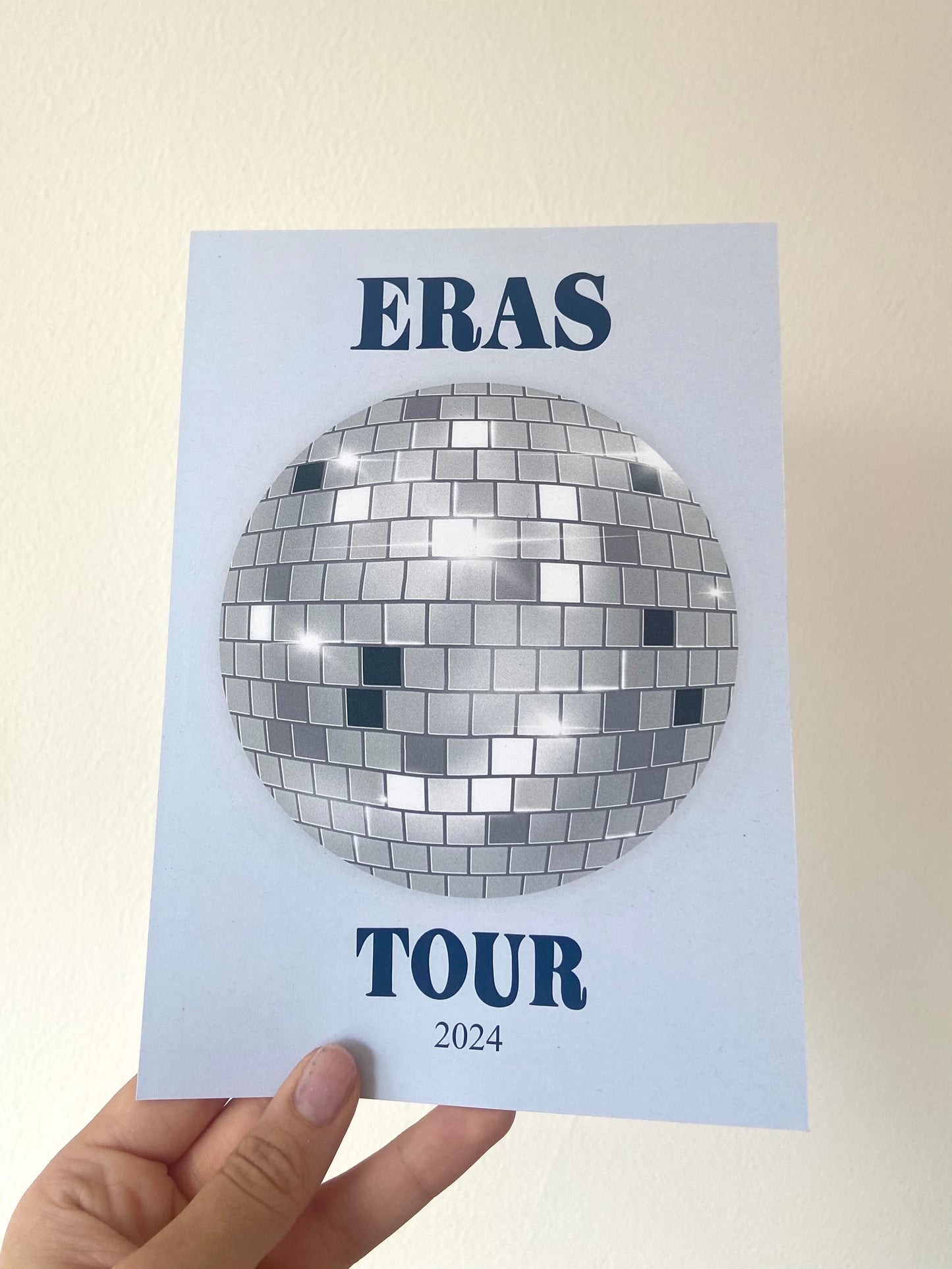 Eras tour print. Disco ball. A5