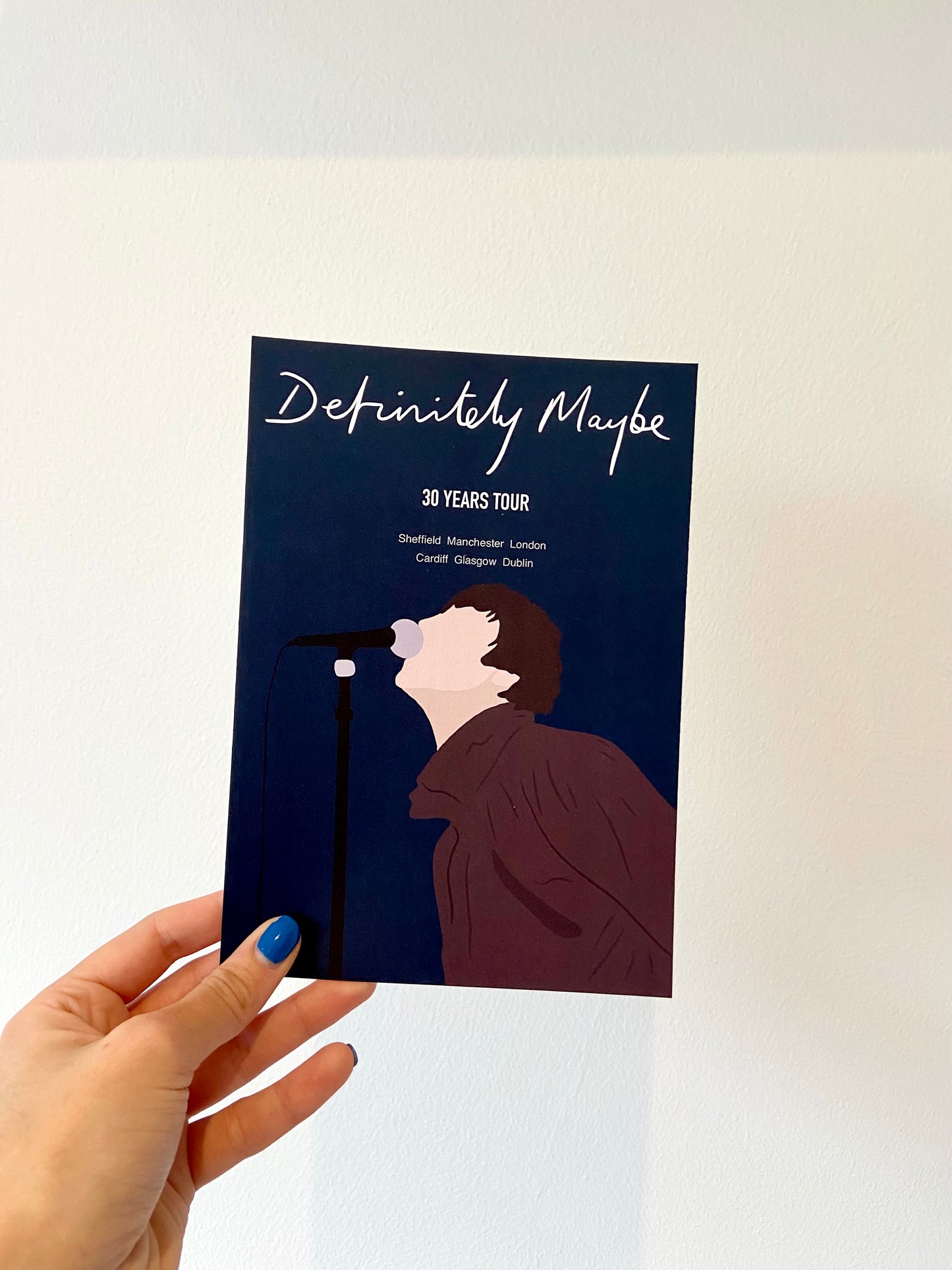 Definitely Maybe 30 years tour 2024 A5 print.