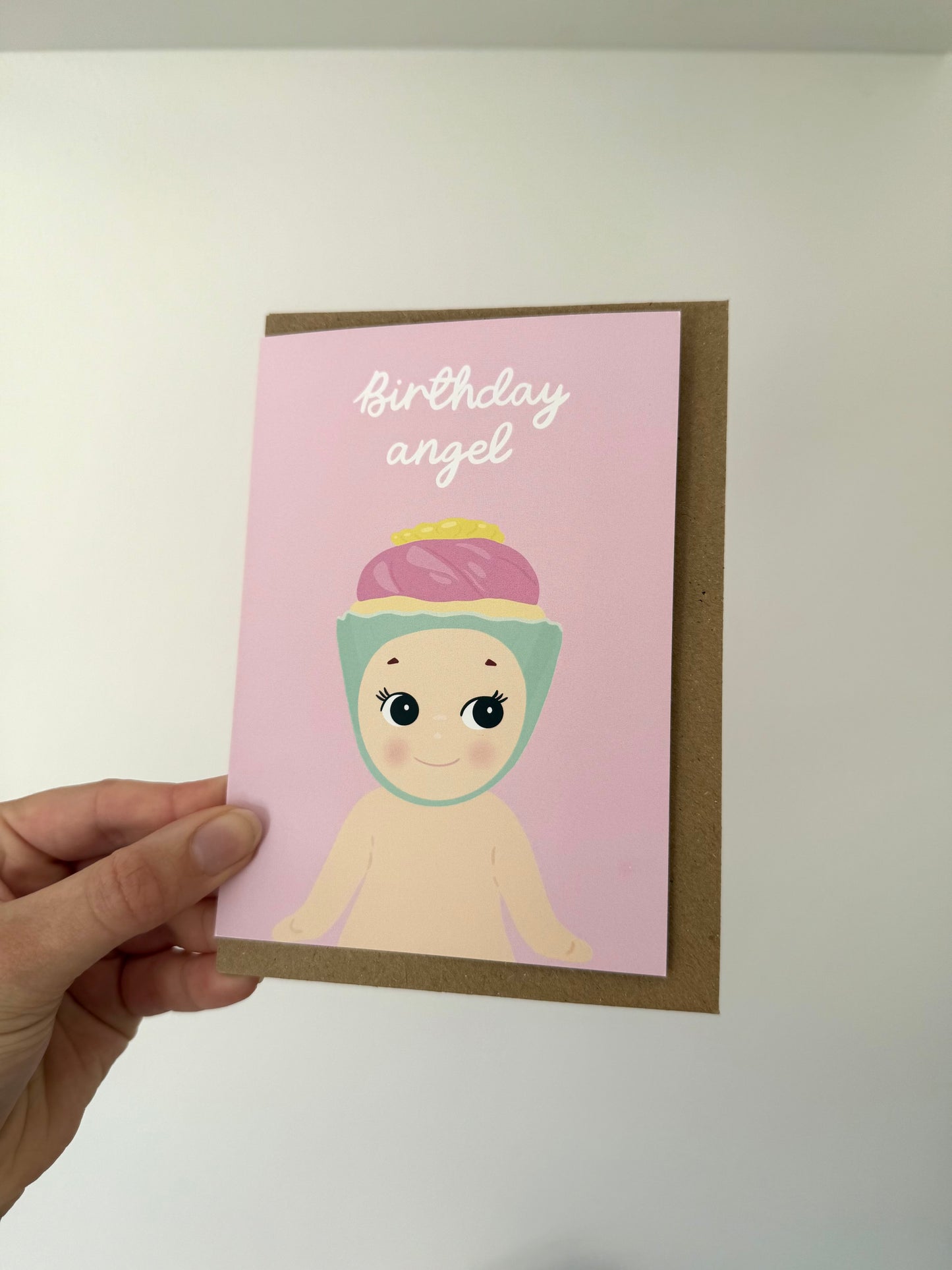 Birthday Angel card. A6. Trinket. Birthday card