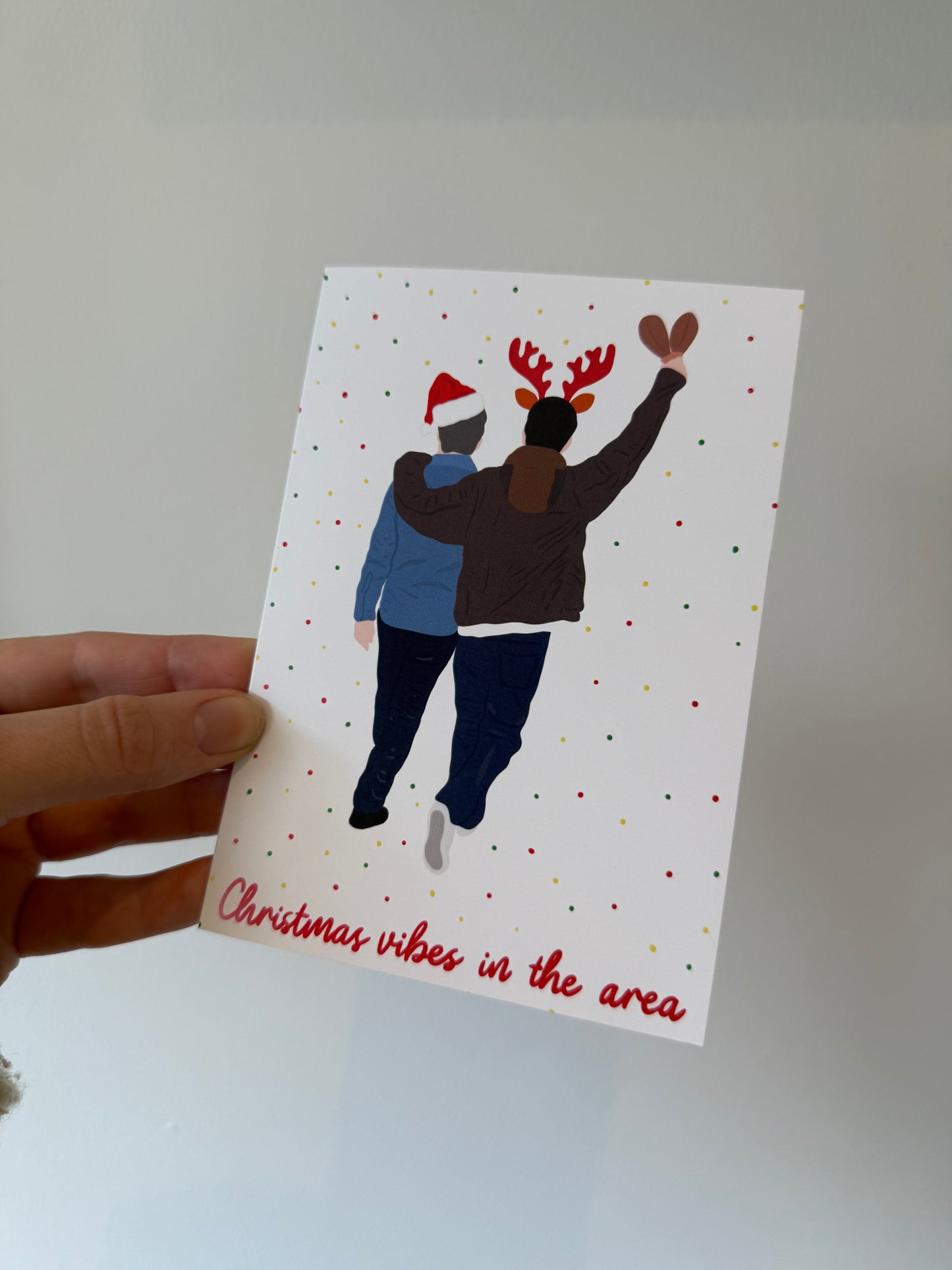 Christmas vibes in the area card. A6. Oasis reunion