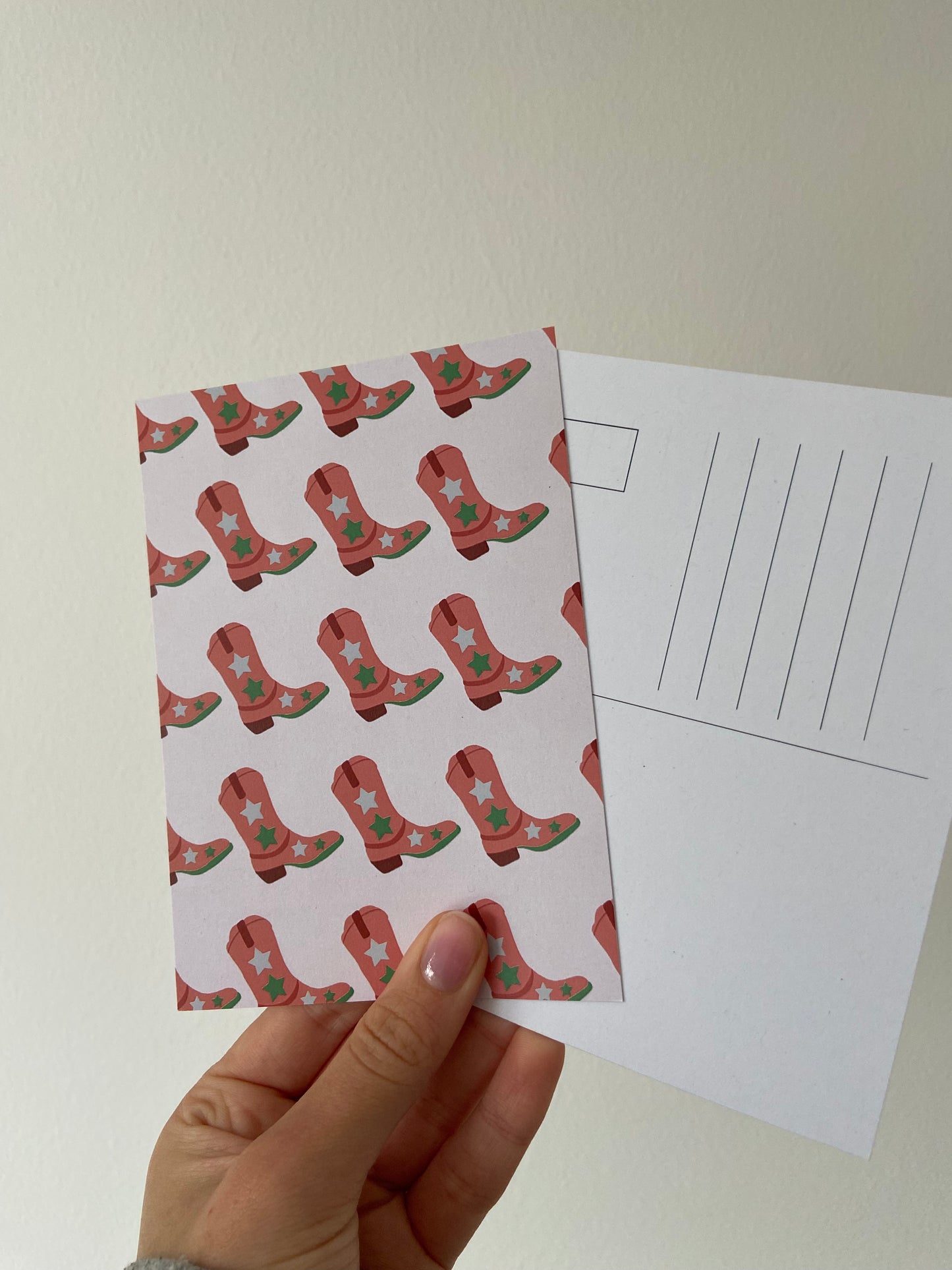 Cowboy boot postcard