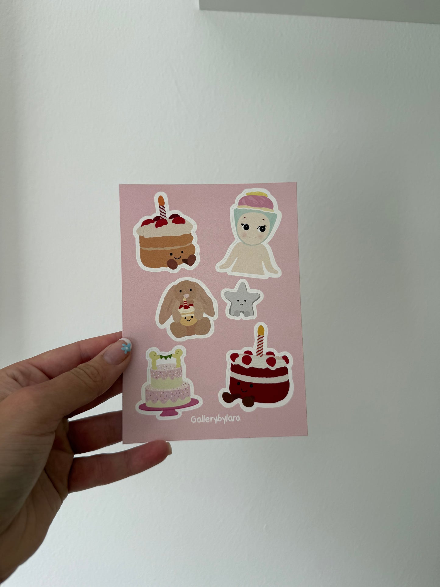 Birthday Sticker Sheet. A6