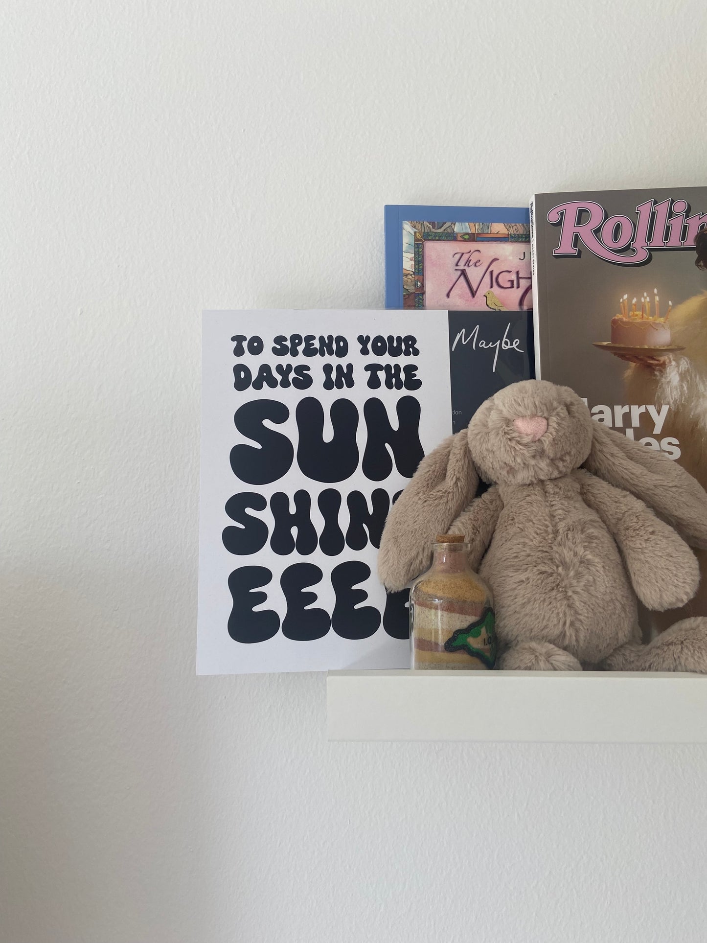 “To spend your days in the sunshineeee” A5 print. Oasis inspired