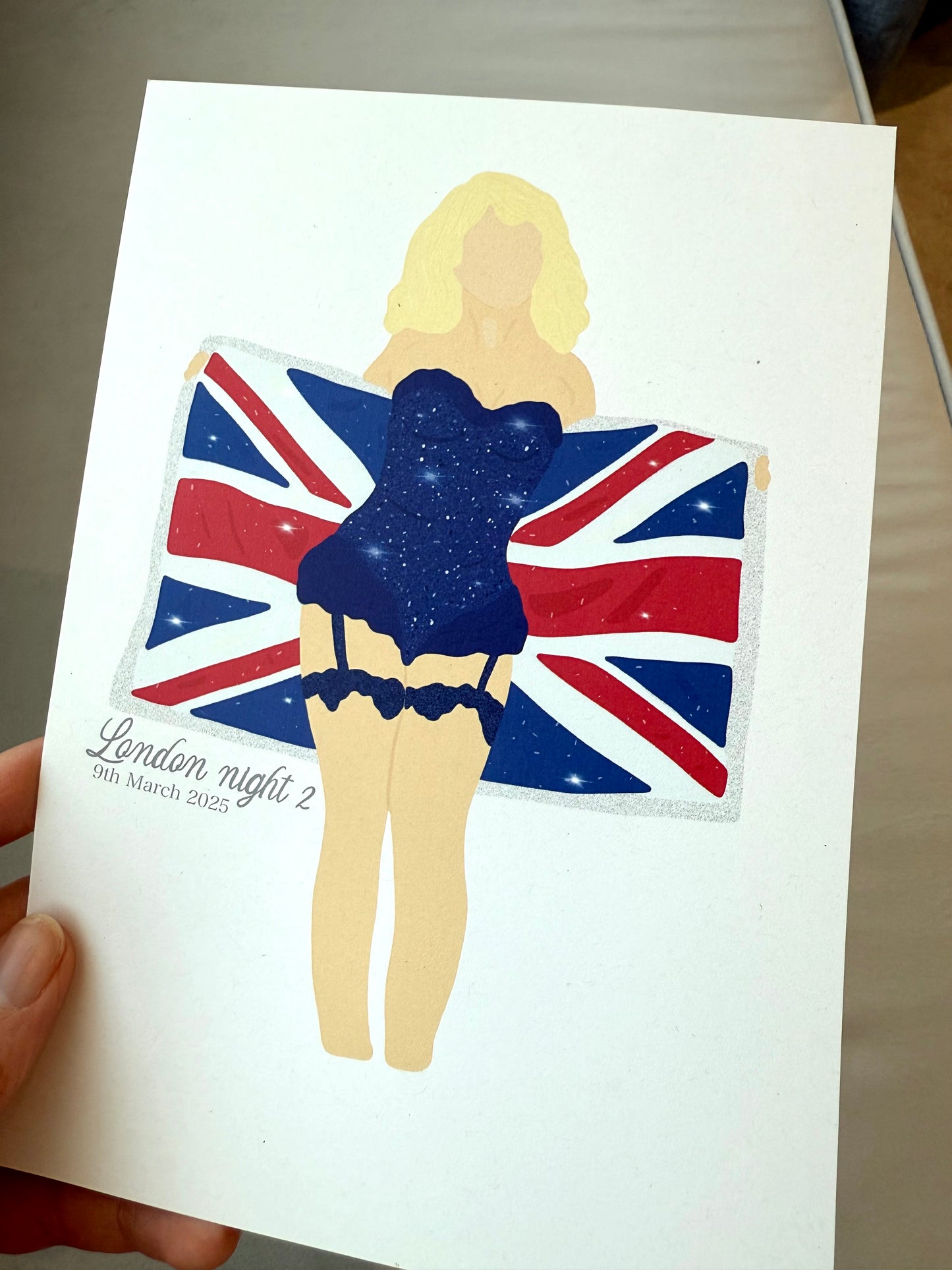 Short n’ Sweet London outfit prints. A5 print. Nights 1 and 2