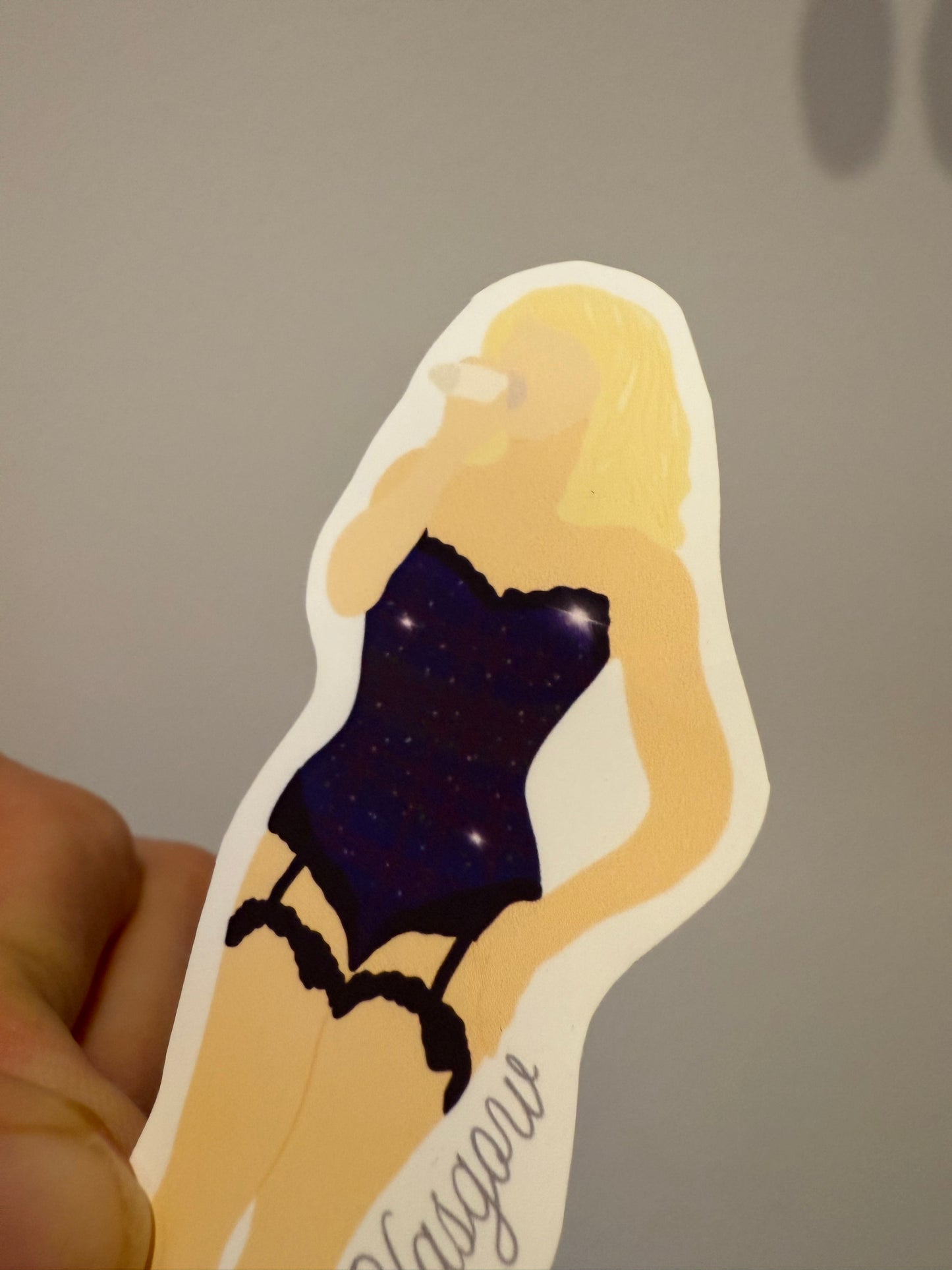 Glasgow 2025 Matte sticker. Short n’ Sweet. Block colours.