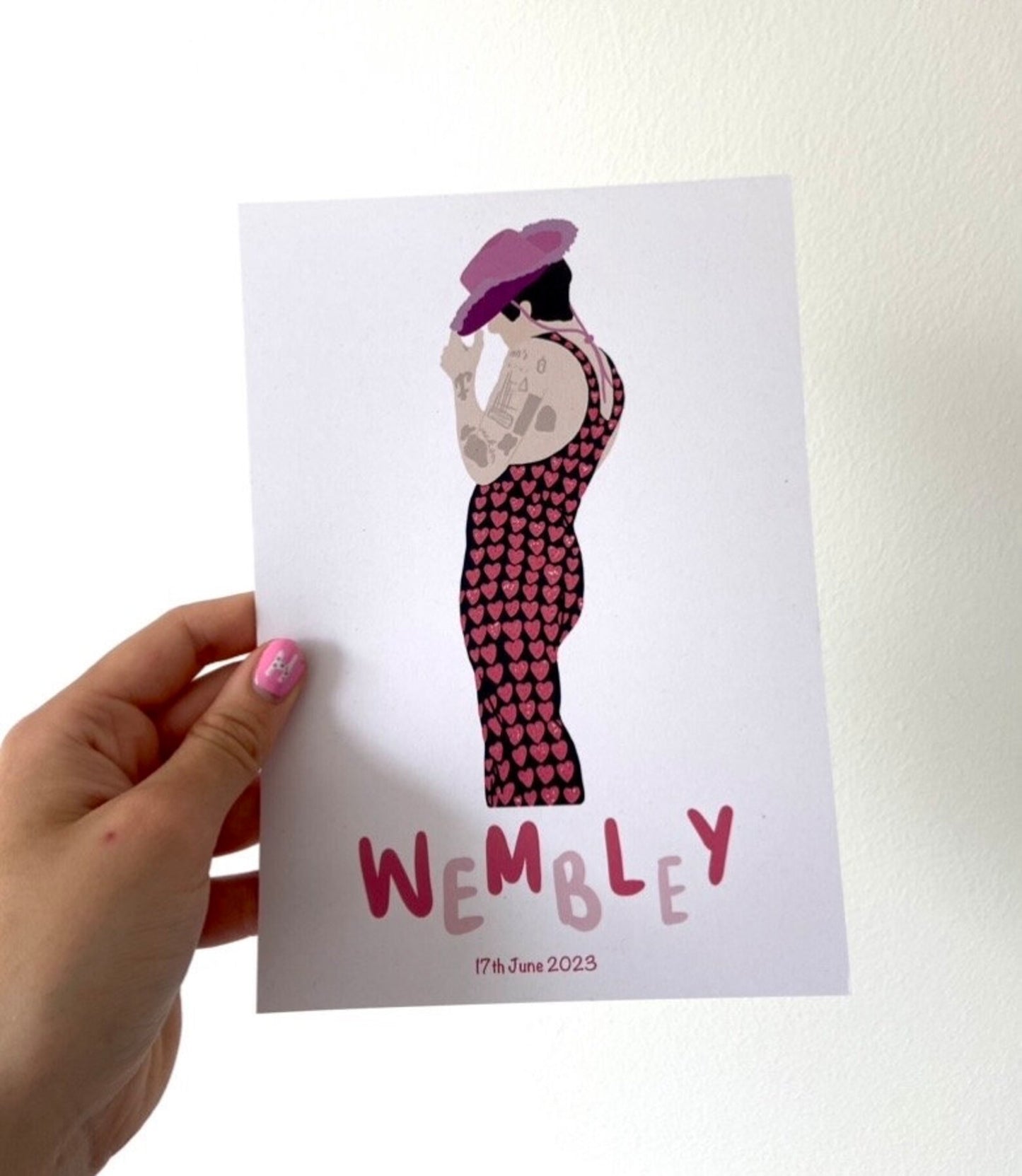 Wembley 2023 outfit prints. A5 print. Nights 1, 2, 3 and 4