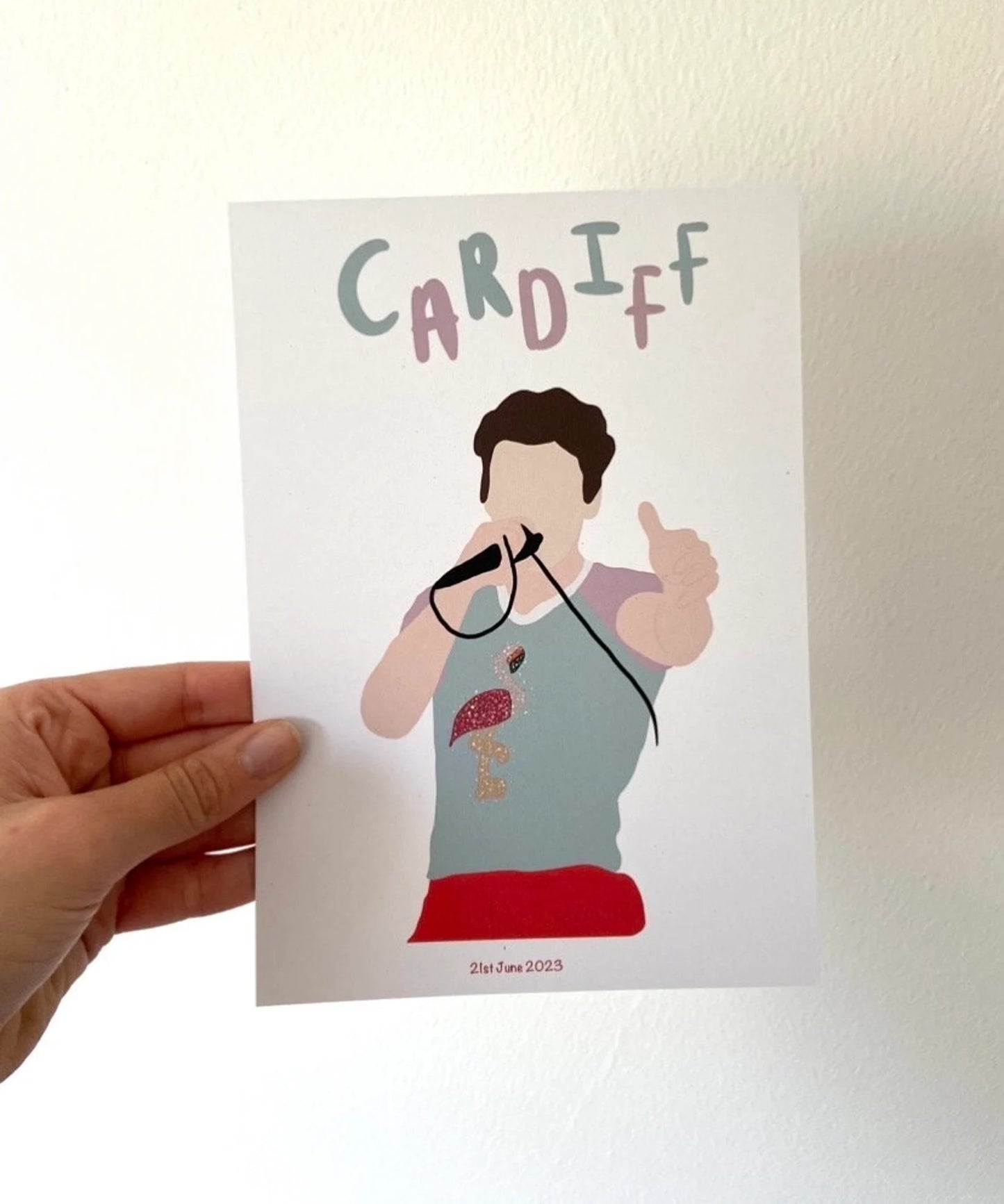 Cardiff 2023 outfit prints. A5 print. Nights 1 and 2
