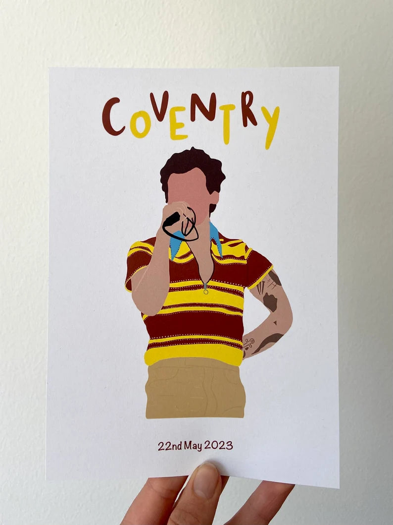 Coventry 2023 outfit prints. A5 print. Nights 1 and 2