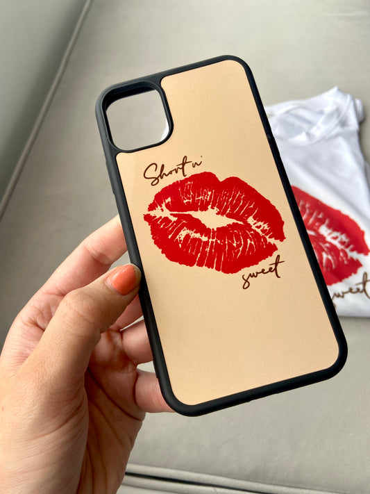 Lipstick phone case. Short n sweet. Sabrina