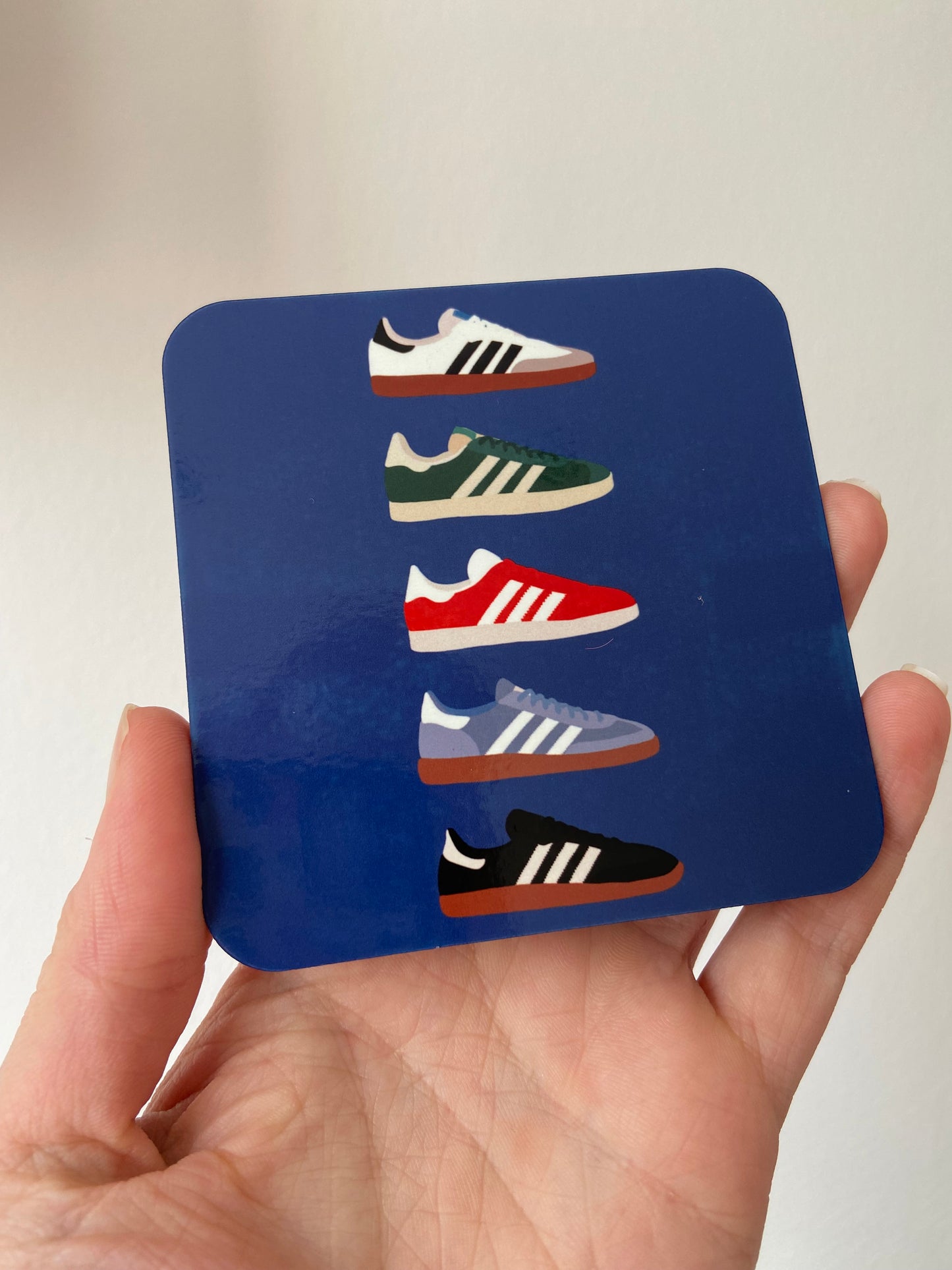 Trainers coaster. Individual or set of 4.