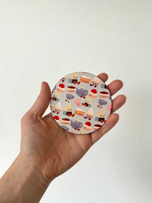 Afternoon tea coaster. Round. 1 coaster. Collectibles