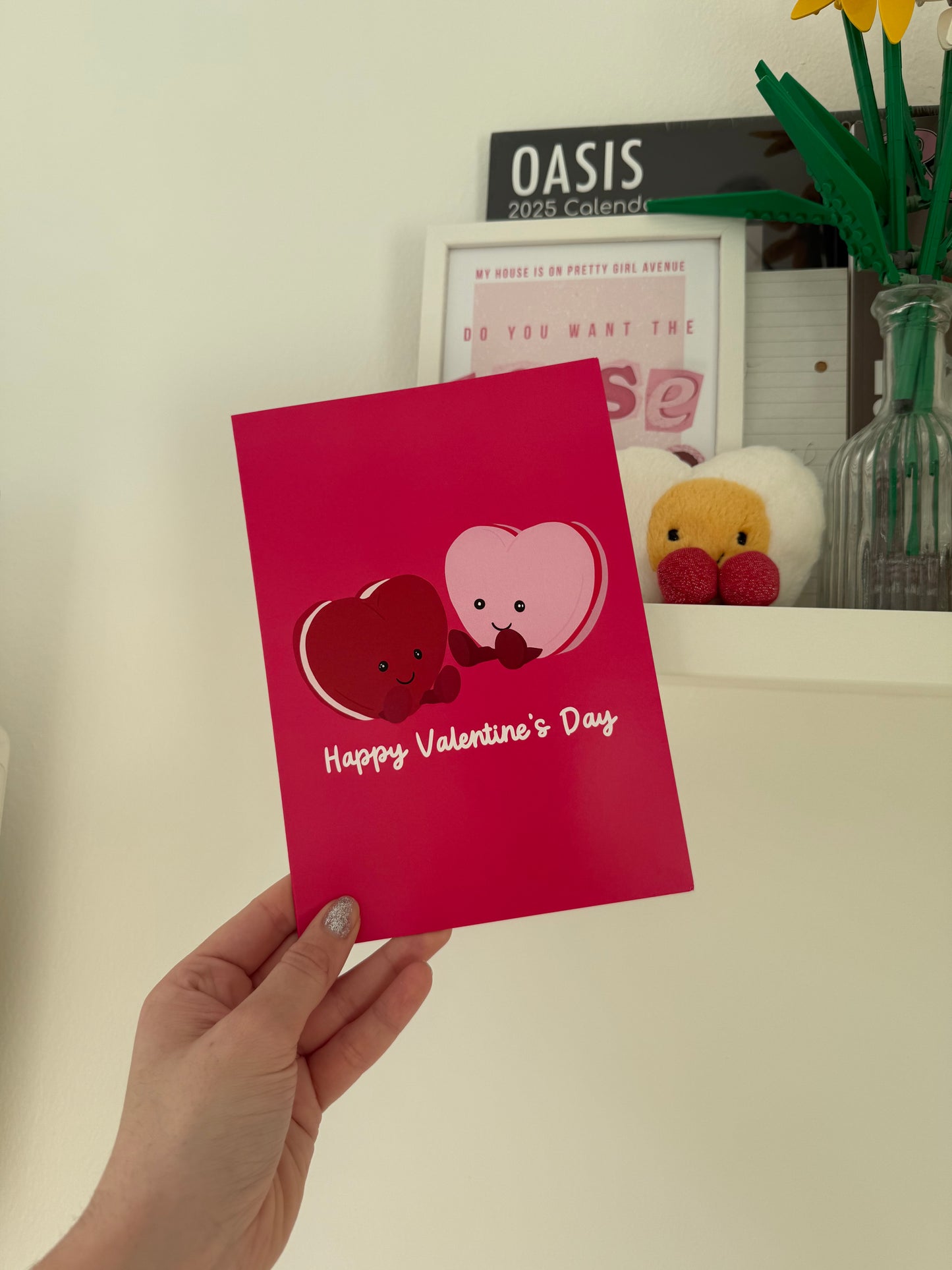 Happy Valentine’s Day Card. A5. Cuddly Toy Heart