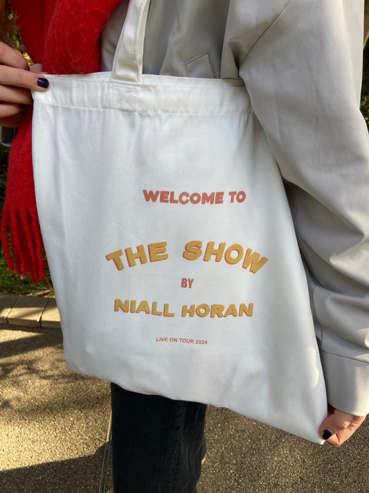 The Show tote bag. White tote. Niall