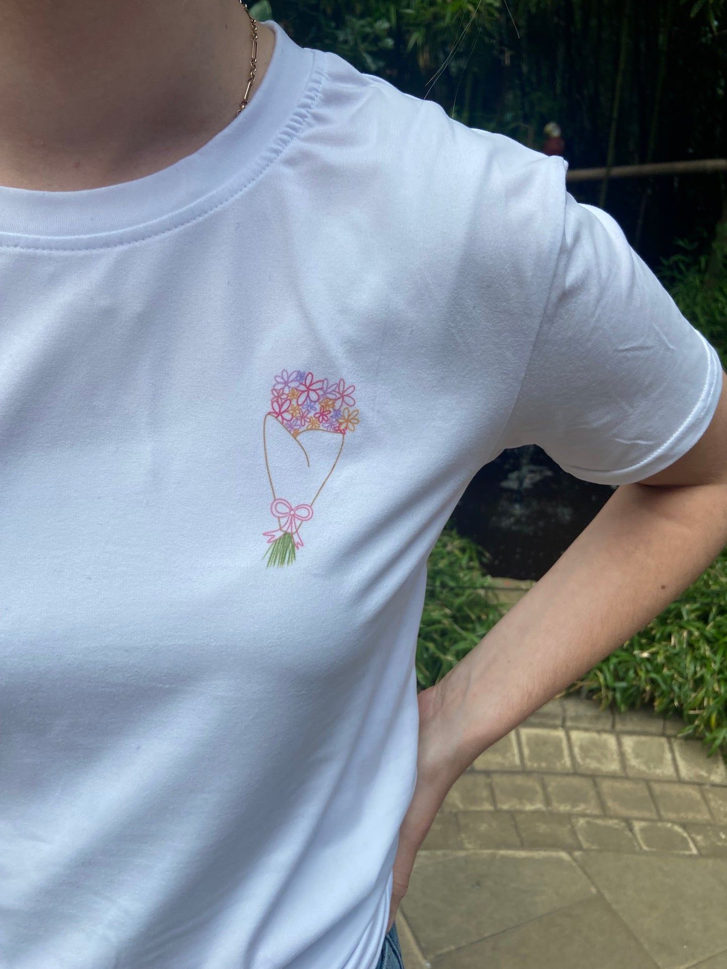 Grapejuice T-shirt. “I was on my way to buy some flowers for you”