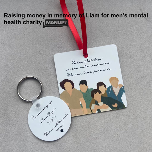 Liam Payne memorial items. Keyring or tree hanging. Charity item.