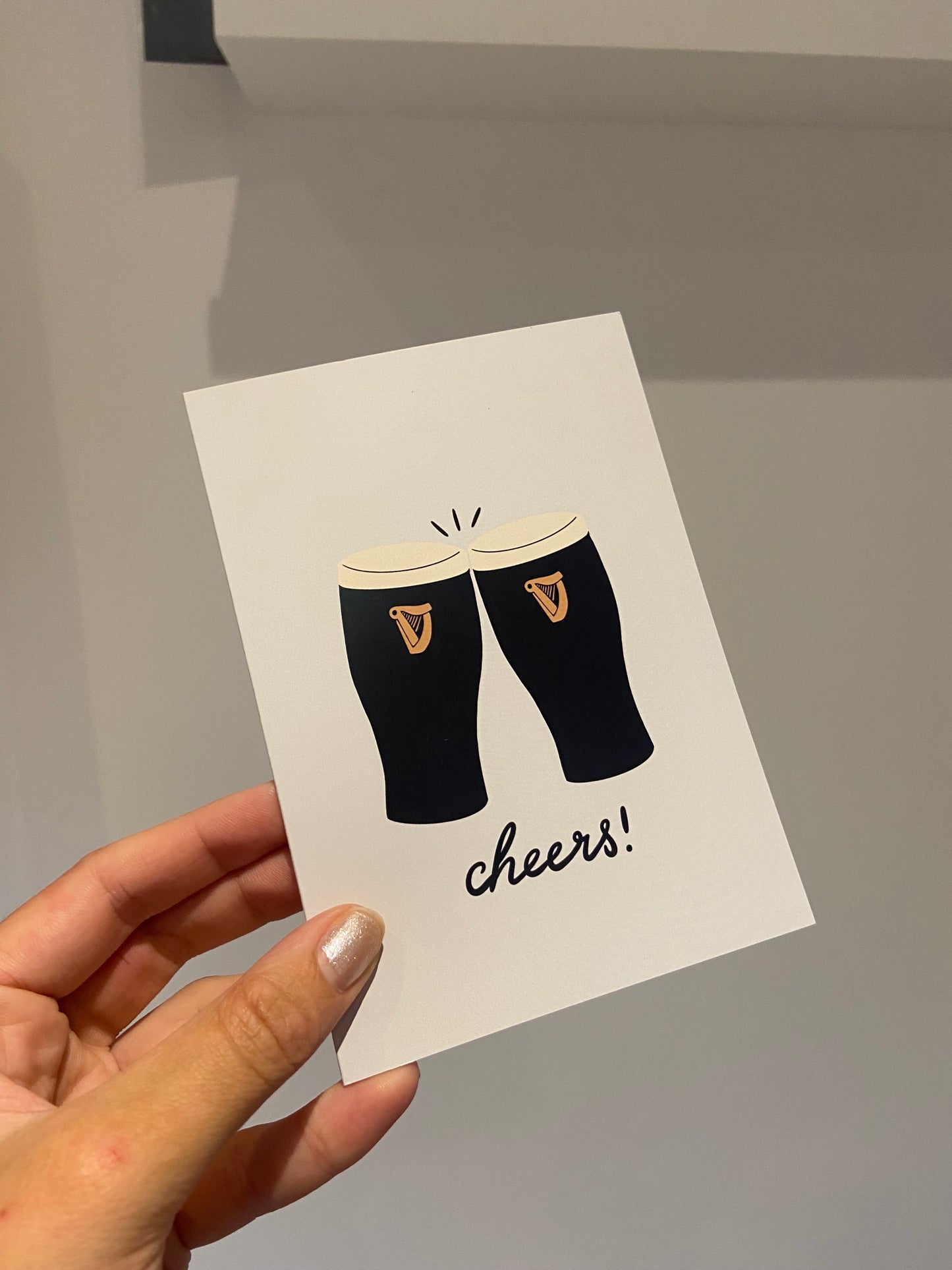 “Cheers” guiness card. A6