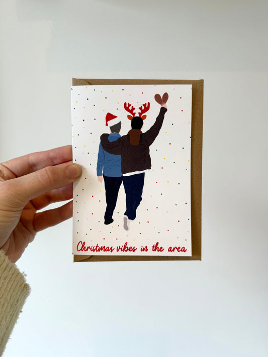 Christmas vibes in the area card. A6. Oasis reunion