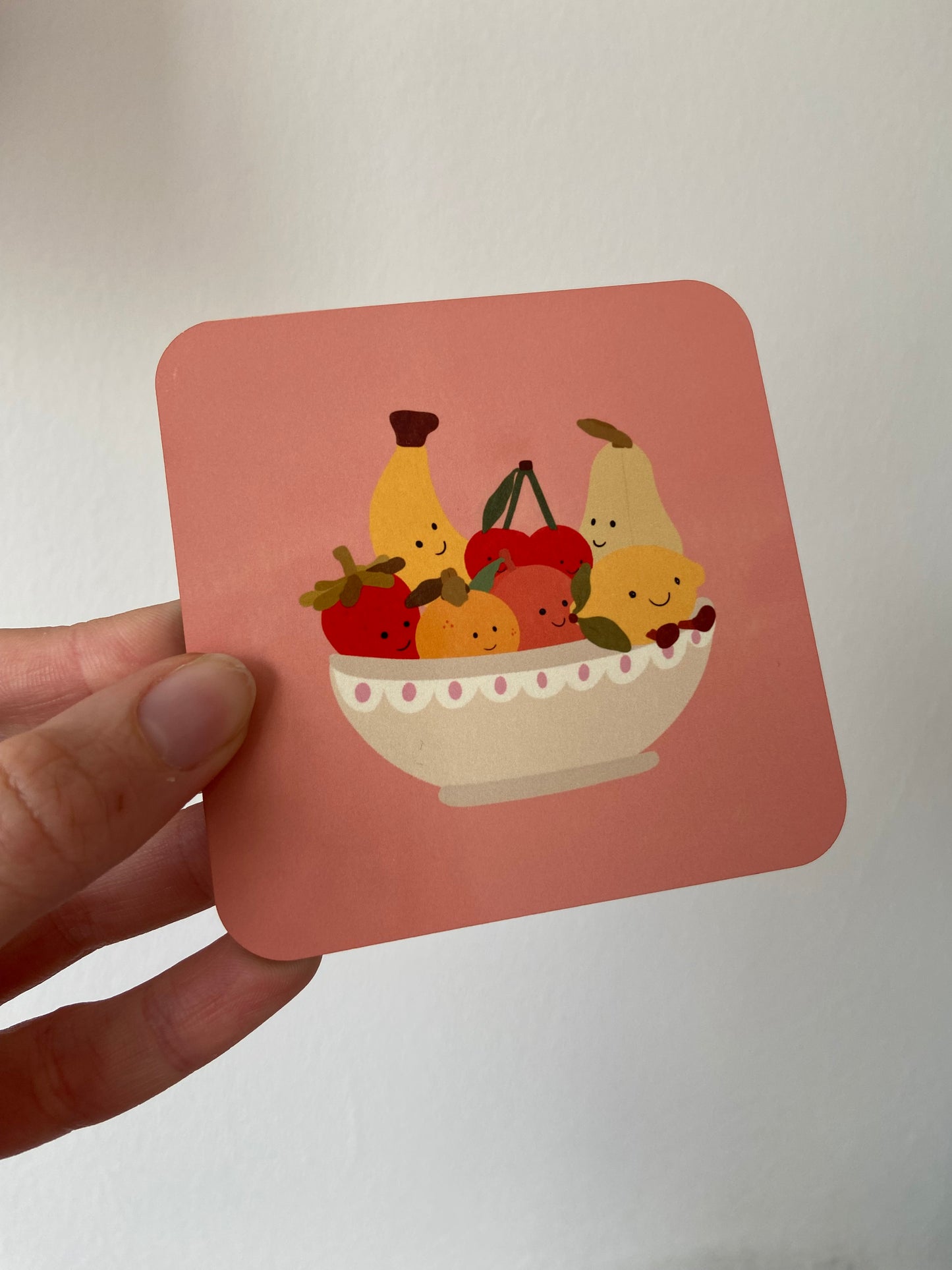 Fruit bowl coaster. Individual or set of 4