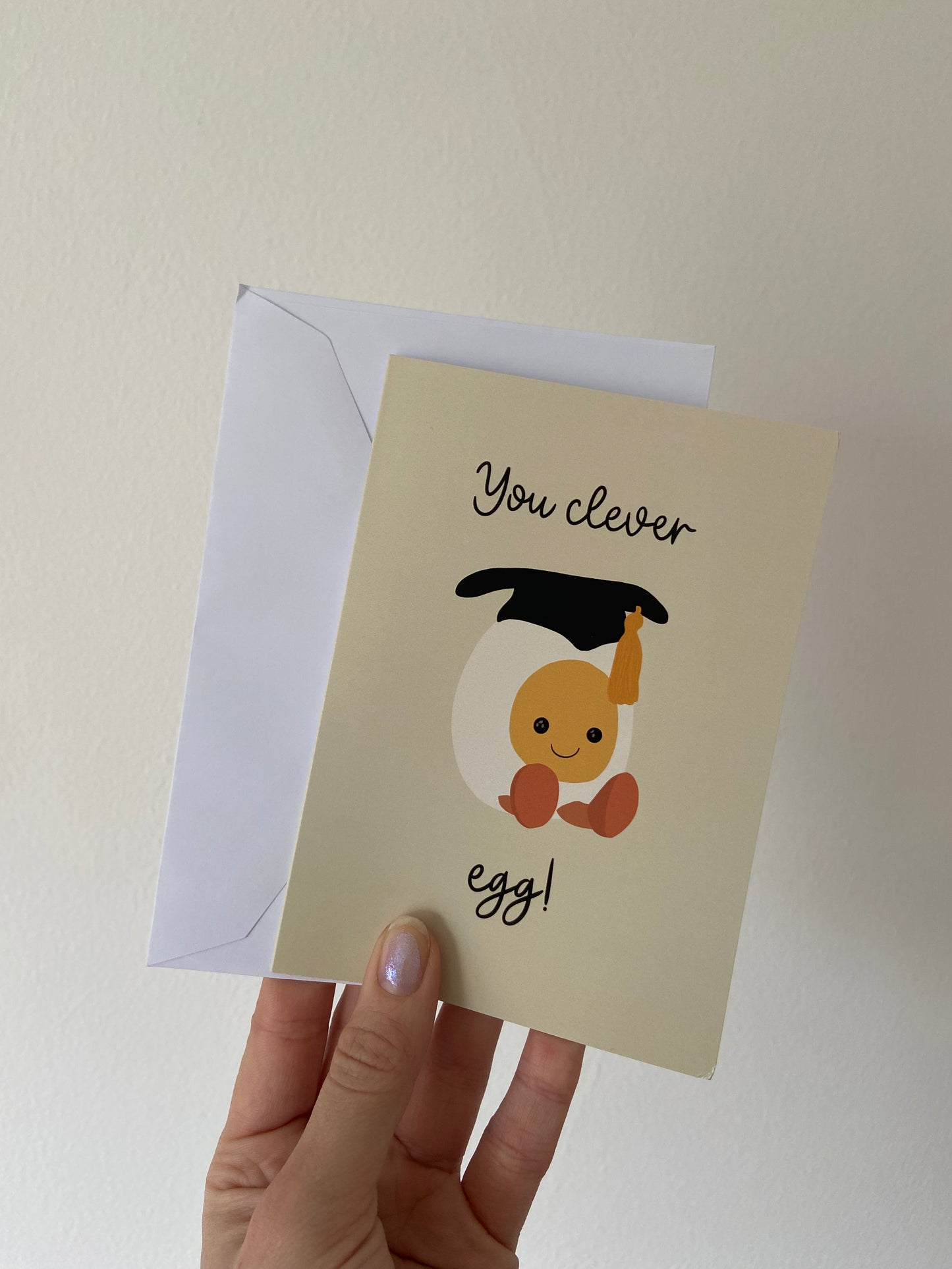 Graduation card. Clever egg. A6.
