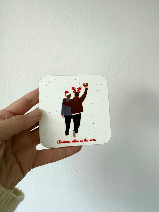 Christmas Vibes in the area coaster. Oasis. One coaster. Live 25