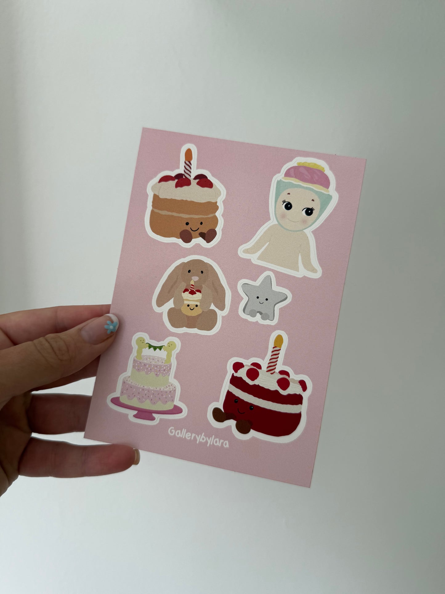 Birthday Sticker Sheet. A6