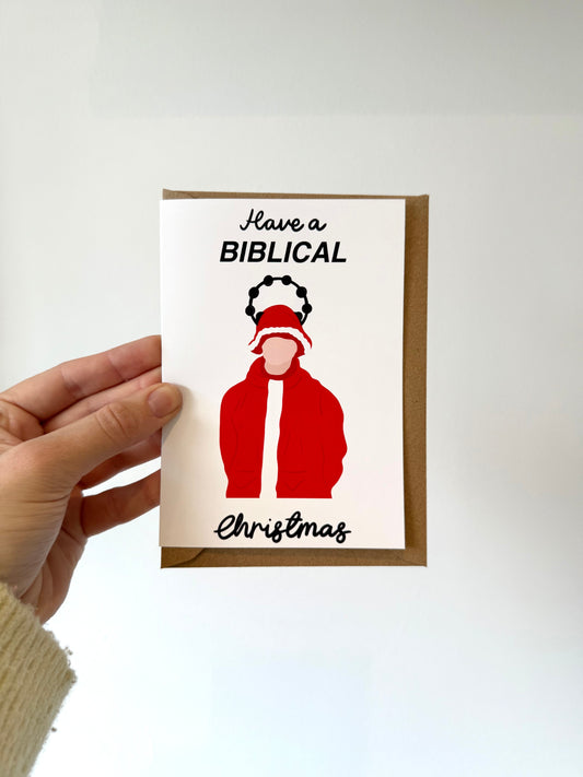 Have a Biblical Christmas card. A6. Oasis. Liam Gallagher