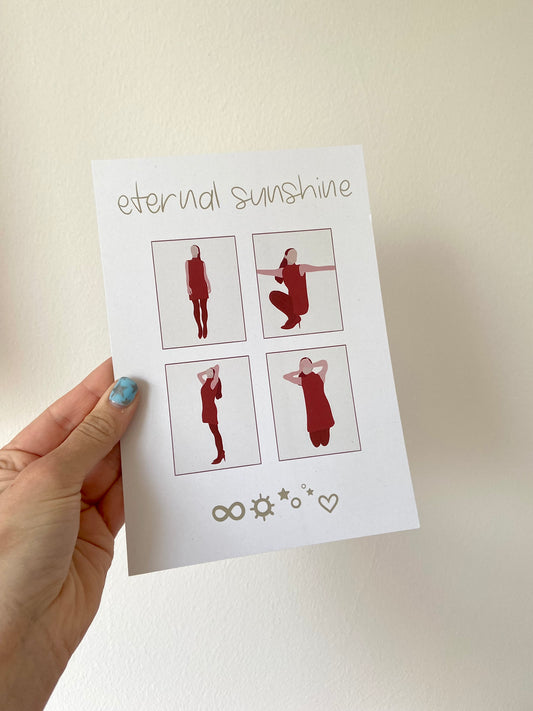 Eternal sunshine inspired print. A5 print. Ariana