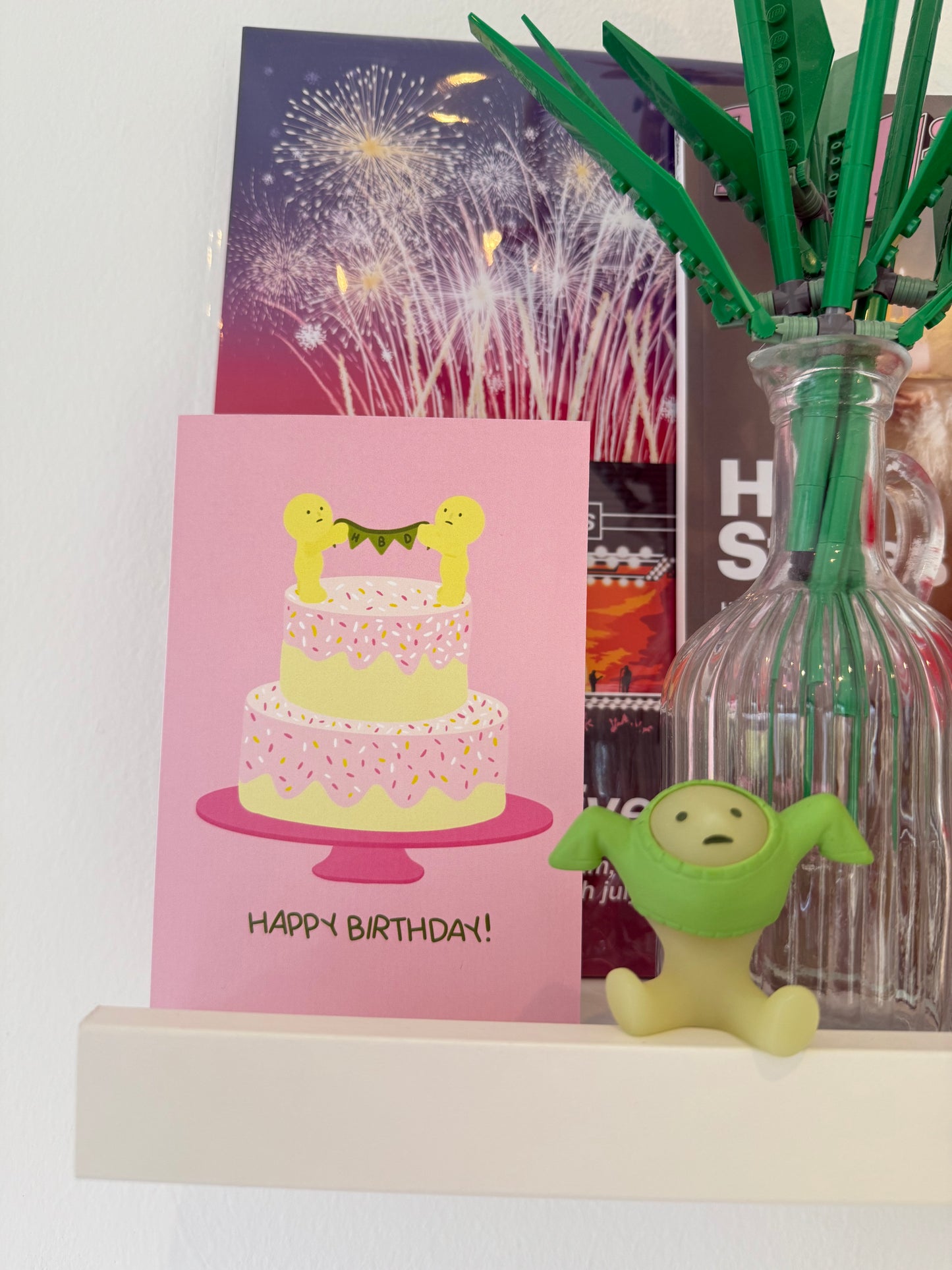 Smiski Birthday card. A6. Trinket. Birthday card