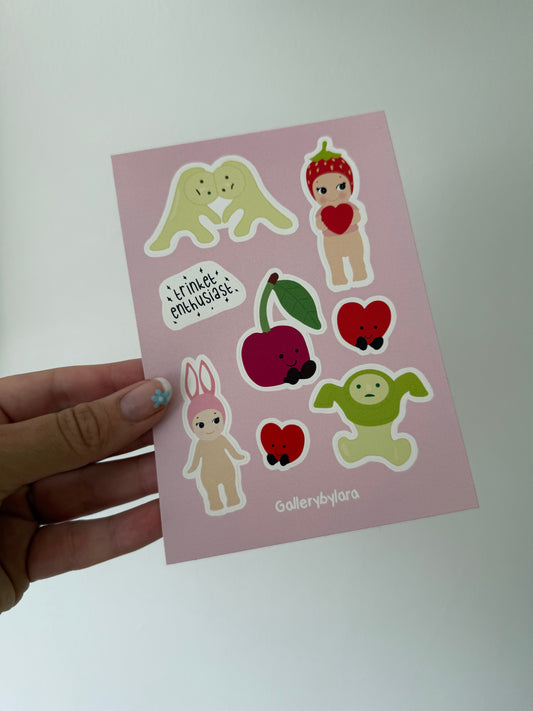 Trinket Sticker Sheet. A6. Trinket Enthusiast