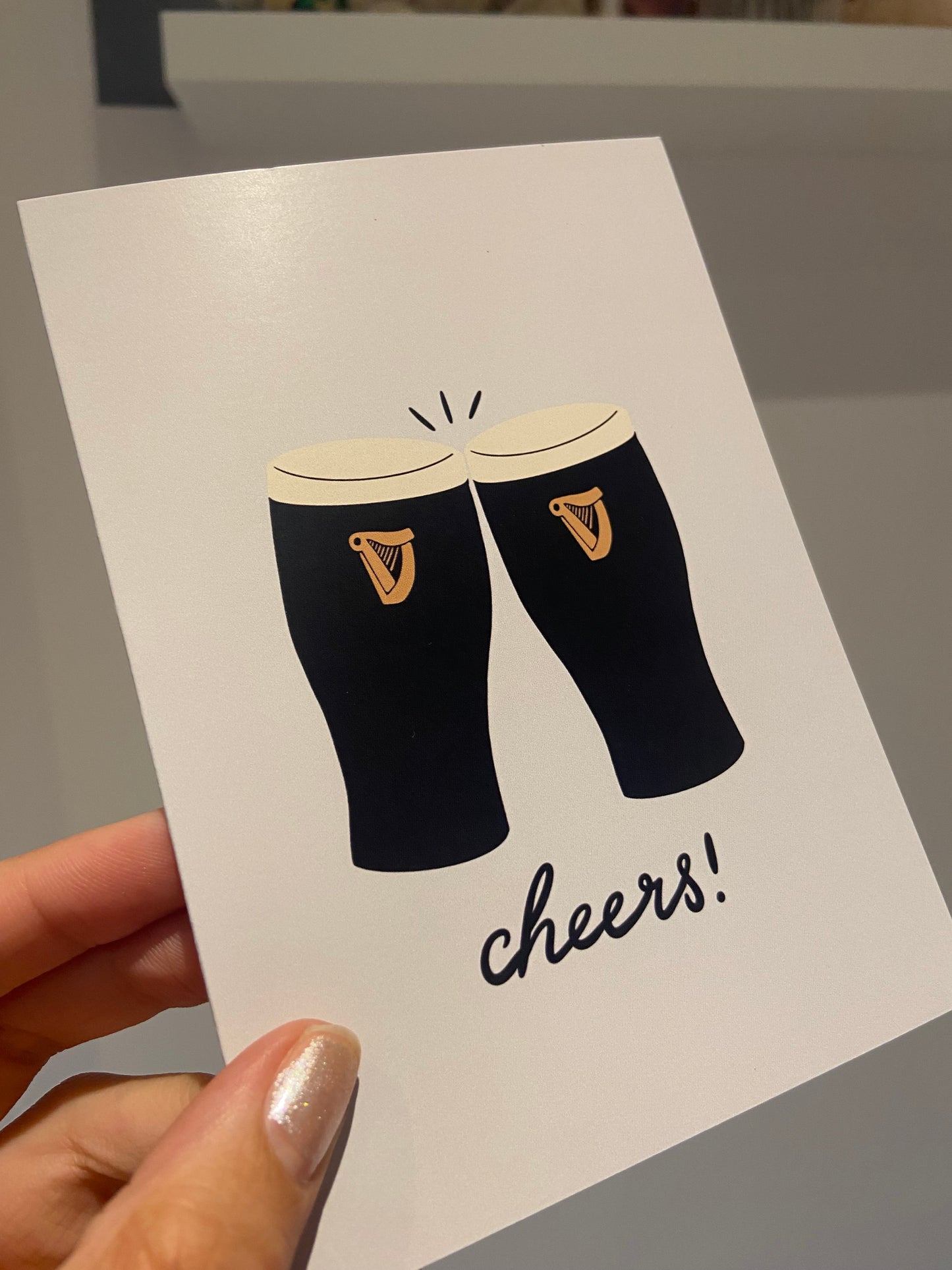 “Cheers” guiness card. A6