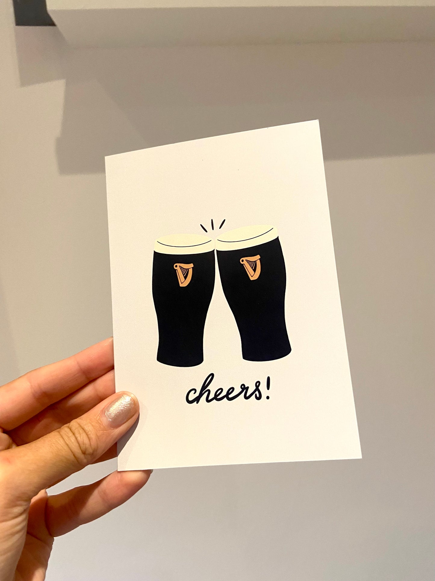 “Cheers” guiness card. A6