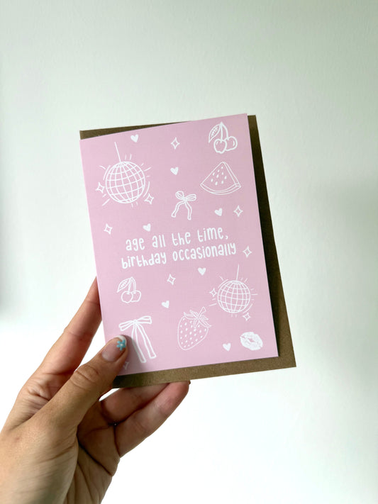 “Age all the time, birthday occasionally”. A6. Harry. Birthday Card