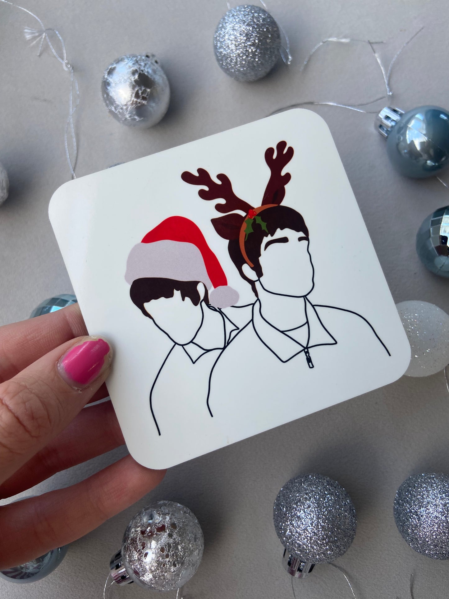 Christmas Oasis coaster. One coaster