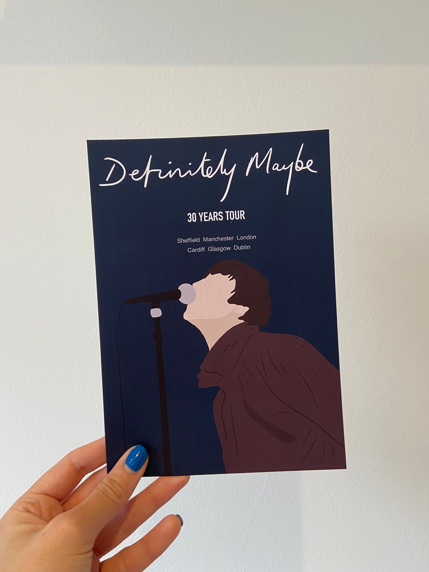 Definitely Maybe 30 years tour 2024 A5 print.