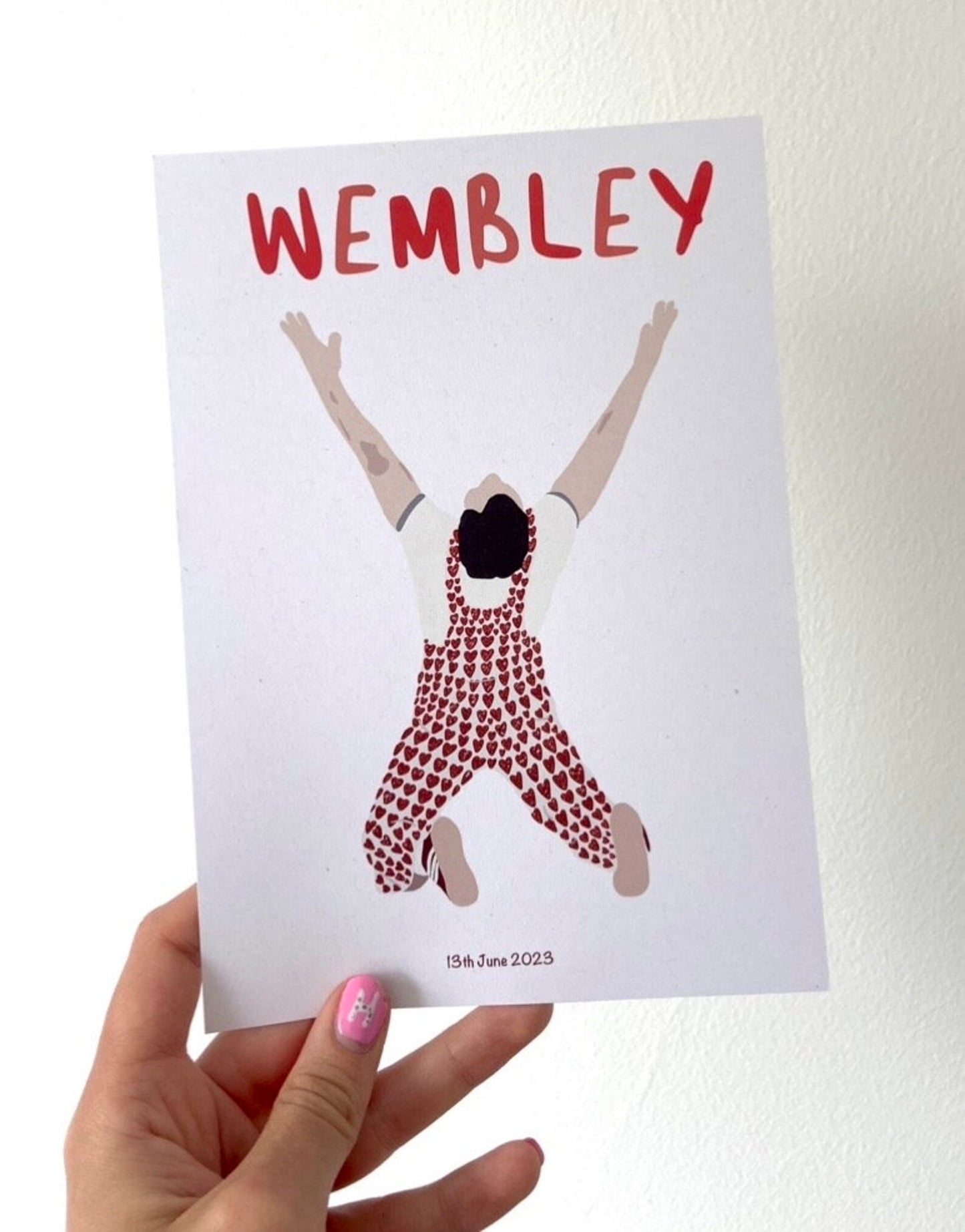 Wembley 2023 outfit prints. A5 print. Nights 1, 2, 3 and 4