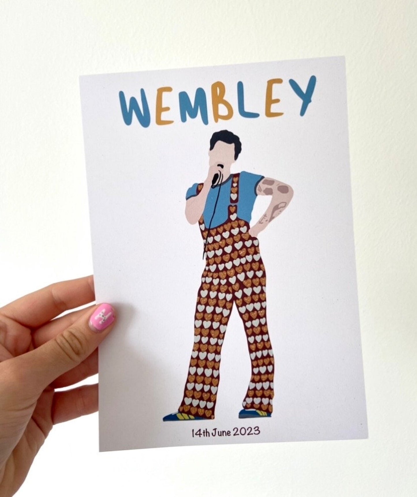 Wembley 2023 outfit prints. A5 print. Nights 1, 2, 3 and 4