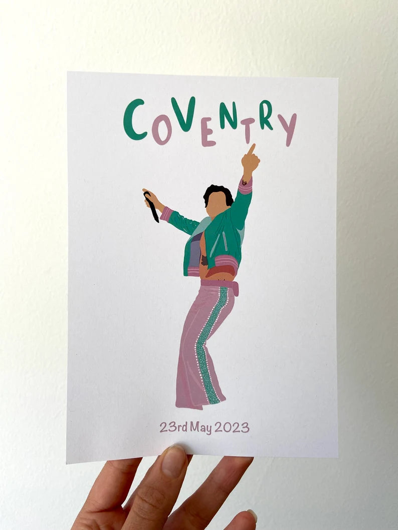 Coventry 2023 outfit prints. A5 print. Nights 1 and 2