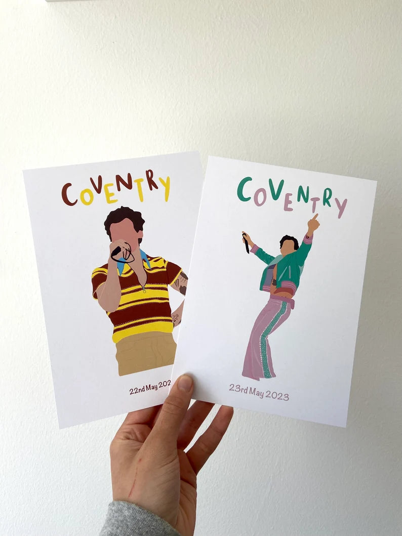 Coventry 2023 outfit prints. A5 print. Nights 1 and 2